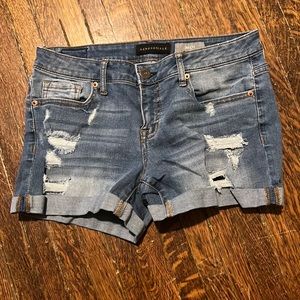 Aeropostale distressed denim shorts